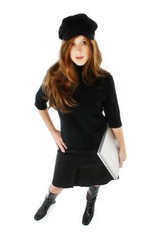 Free Woman With Laptop Royalty Free Stock Photography - 1691987