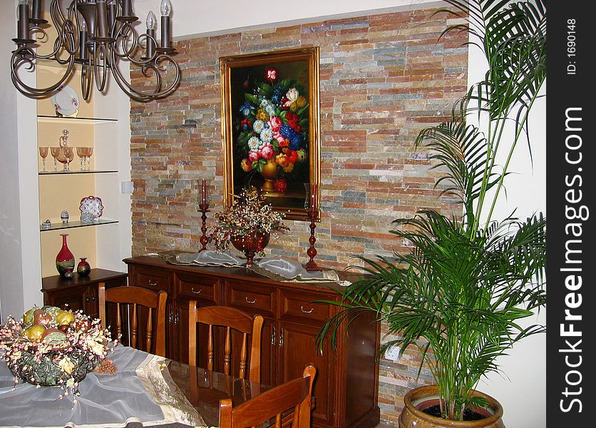 Home interior (dining room) from a modern house.