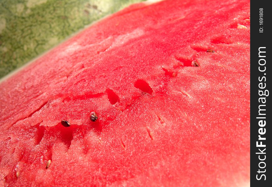 Juicy seedless watermelon fresh close up view. Juicy seedless watermelon fresh close up view