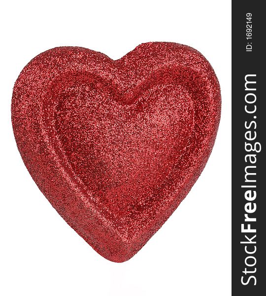 Single red heart isolated on a white background. Single red heart isolated on a white background.