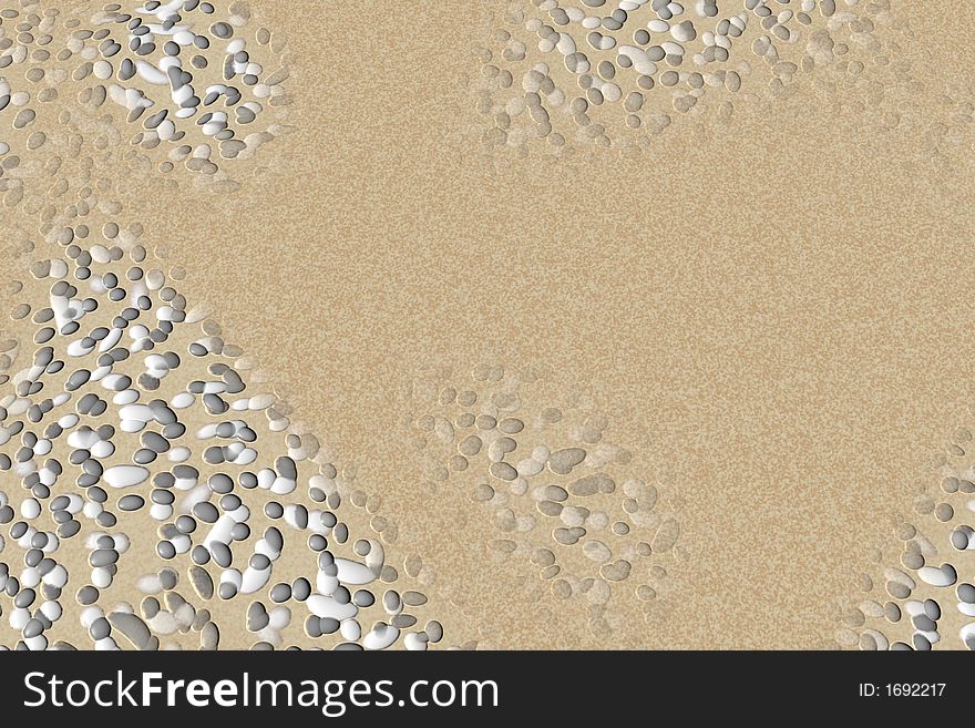 Sand with pebbles background