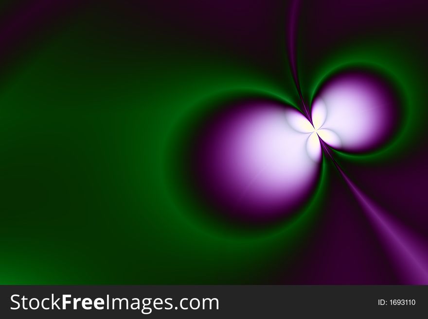 Green And Purple Fractal Abstract Pattern