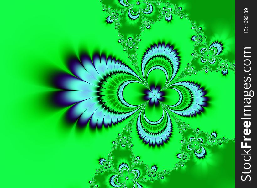 Green Abstract Background Wallpaper Fractal Pattern