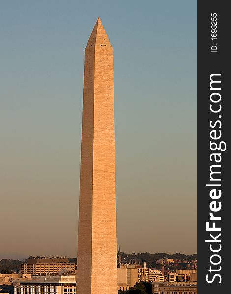 Washington Monument At Sunrise