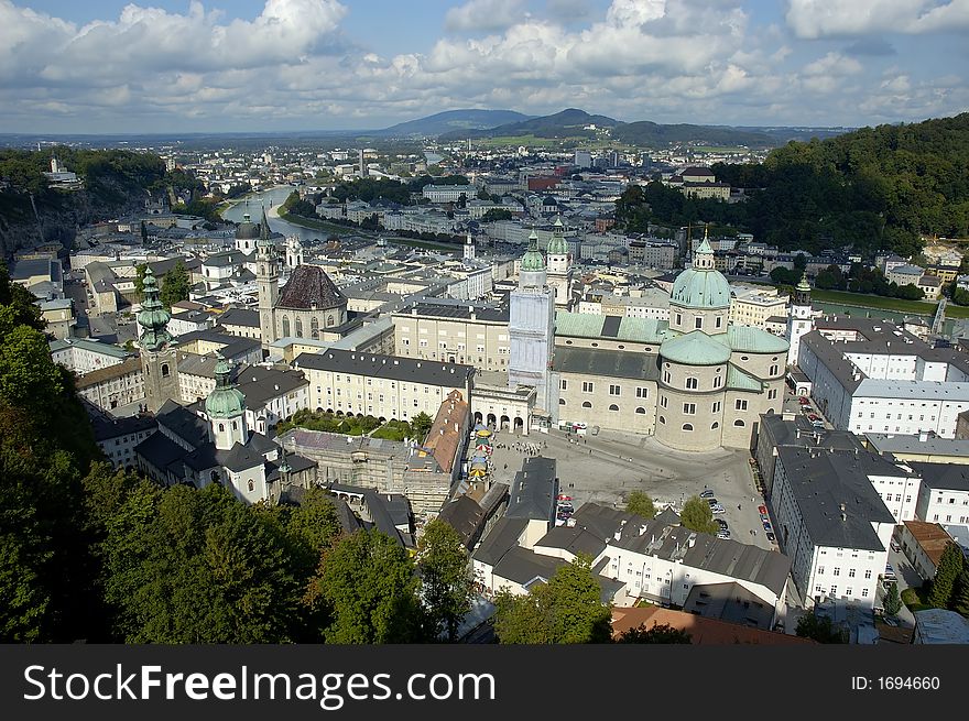 View on Salzburg from fortress