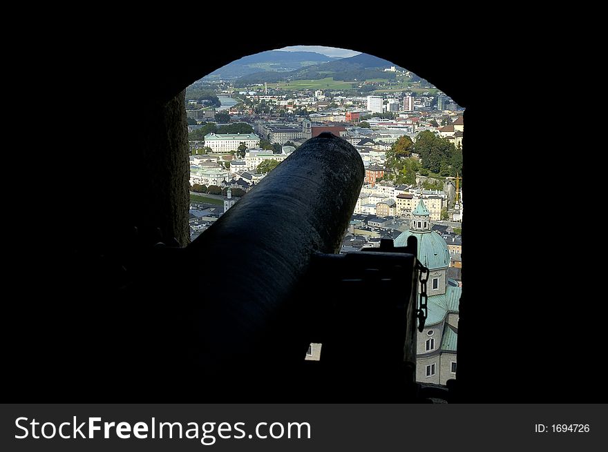 Cannon Overlooking Salzburg