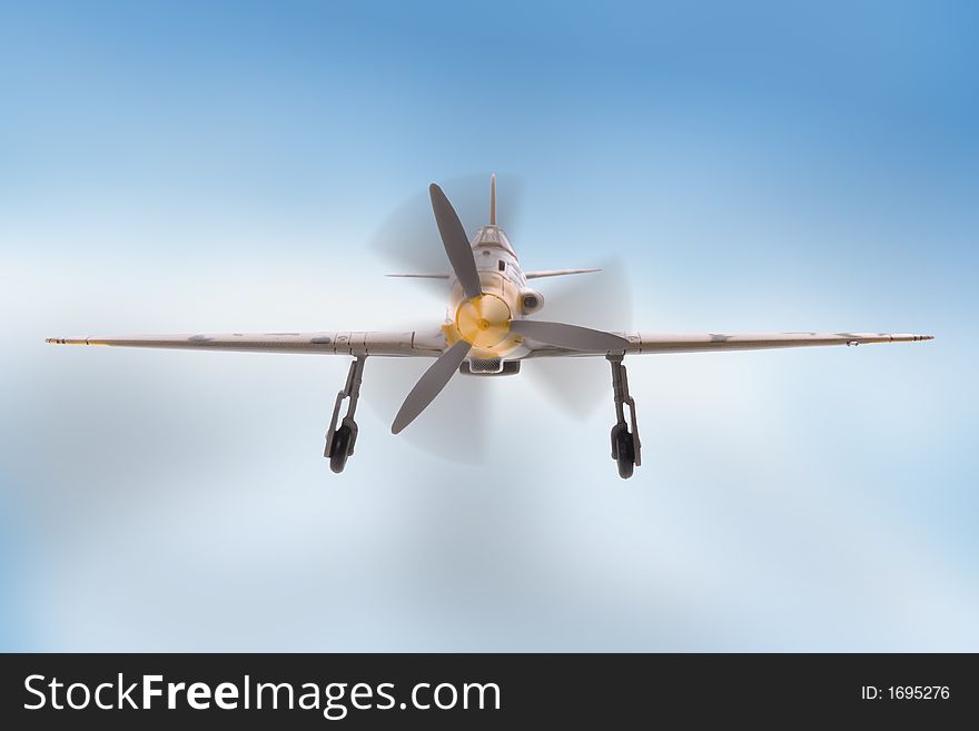 Airplane fighter isolated on white background.
