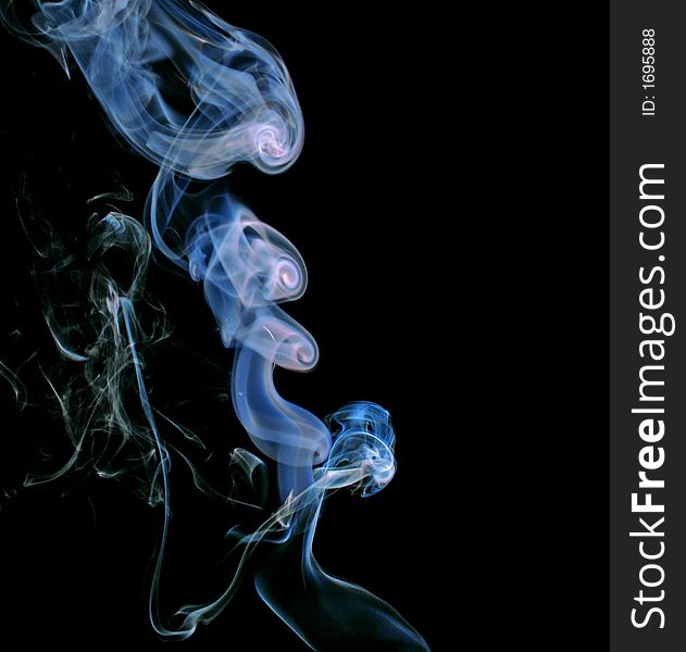 Smoke art figure, circles style. Smoke art figure, circles style