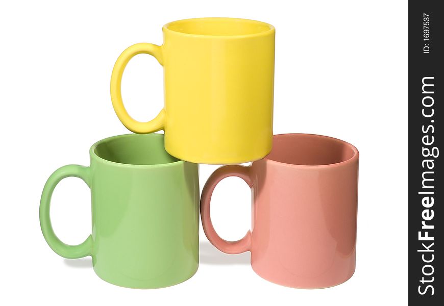 Three Colorful Mugs