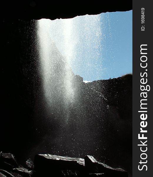 Waterfall: cascade de deroc in the causse d'aubrac, france. Waterfall: cascade de deroc in the causse d'aubrac, france