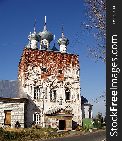 Ancient Russian church in Muromtsevo. Ancient Russian church in Muromtsevo