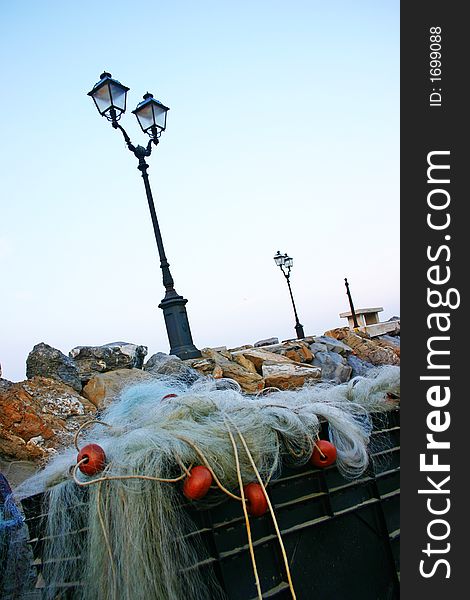 Fishing net, Liguria, Imperia, Italy