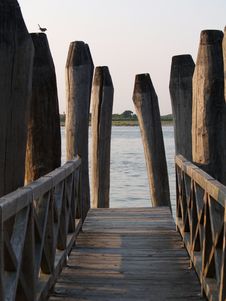 Pier At Seaside Royalty Free Stock Image Pier At Seaside Royalty Free Stock Image