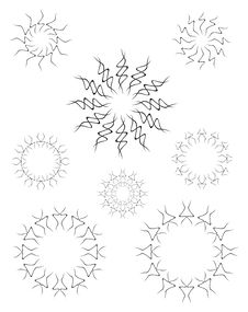 Elements For Design Sun Shape Royalty Free Stock Photography Elements For Design Sun Shape Royalty Free Stock Photography