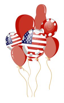 Red Balloon Of American Flag Stock Image Red Balloon Of American Flag Stock Image