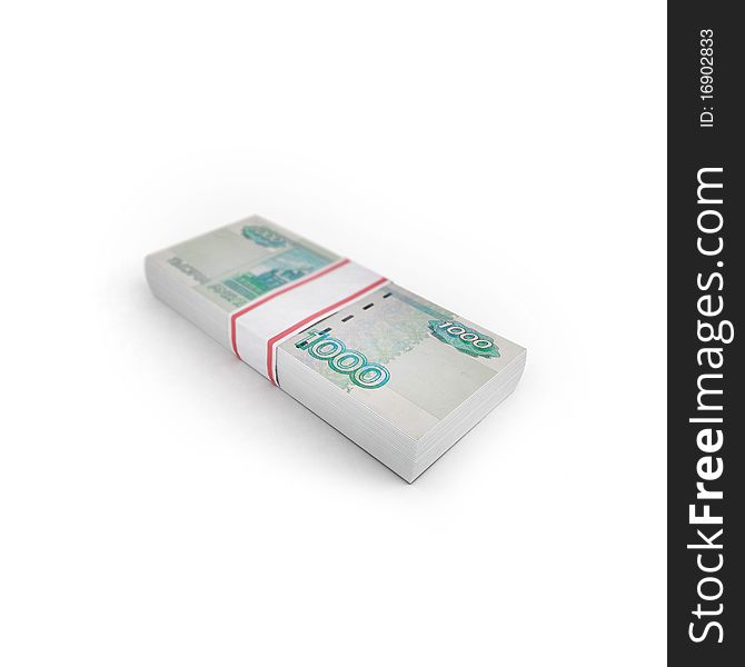 Money on white isolated. 3d render