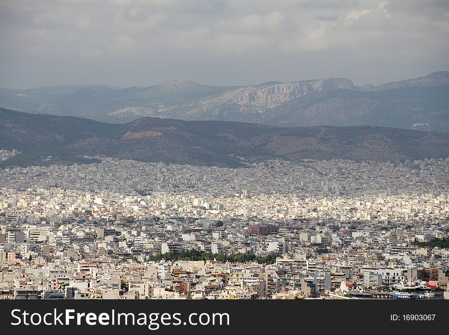 Athens, view from Acropolis, Greece. Athens, view from Acropolis, Greece.