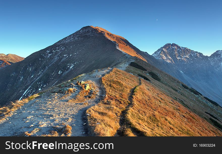 Footpath in high west Tatras - Rohace