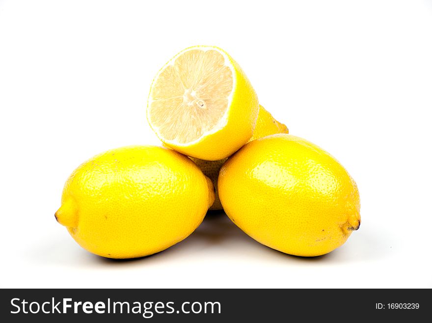 Lemons Isolates On White