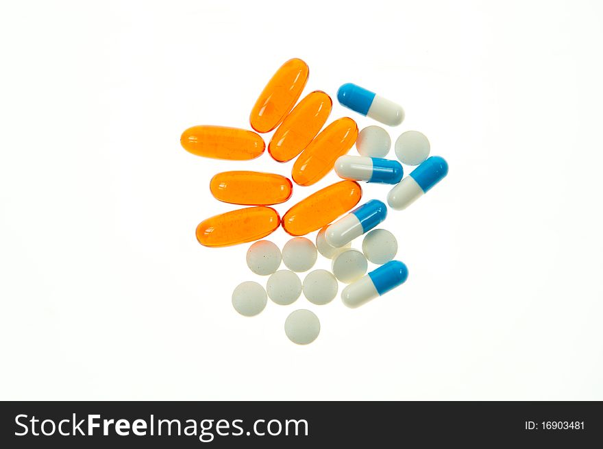 An assortment of pills and vitamins