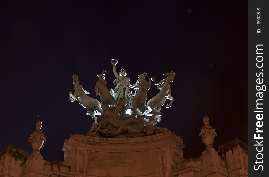 Greatness of night Paris, France summer