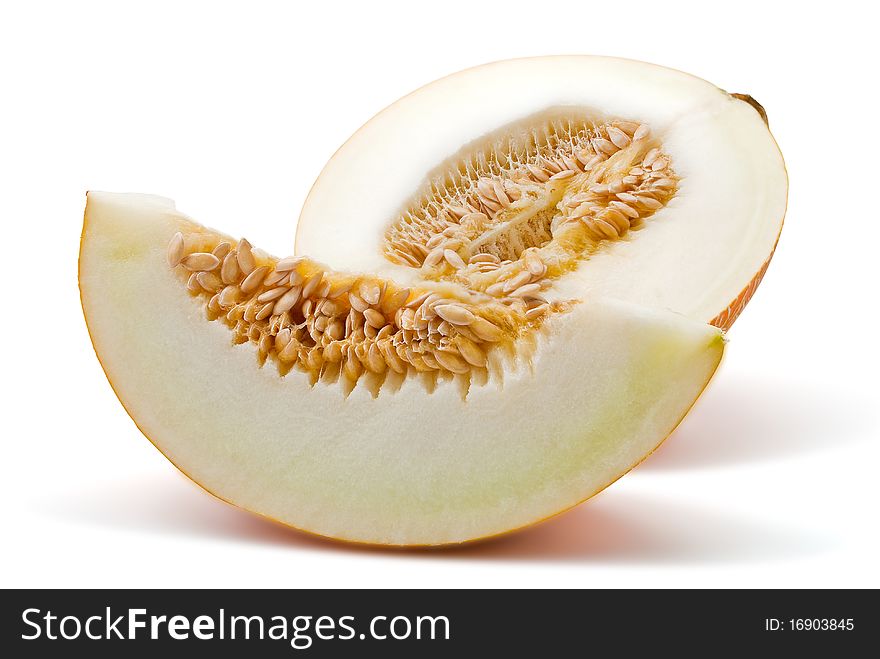 Ripe, juicy melons on the isolated background
