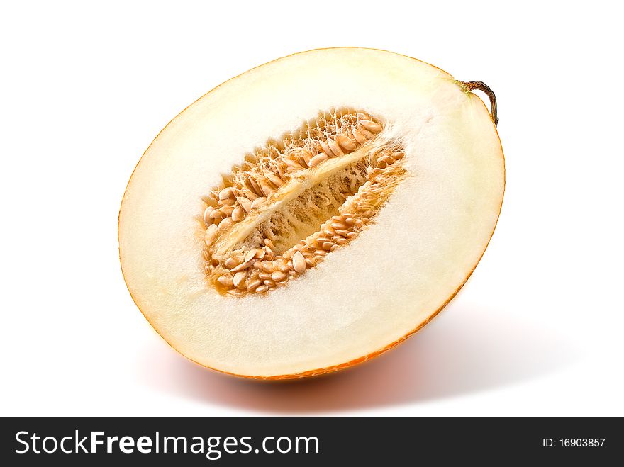 Ripe, juicy melons on the isolated background