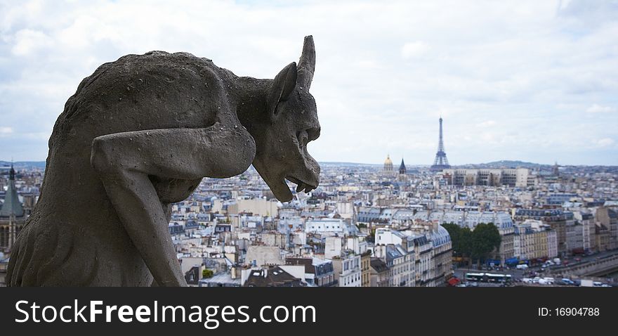 Paris panoramic view from Notre Dame, Frace. Paris panoramic view from Notre Dame, Frace.