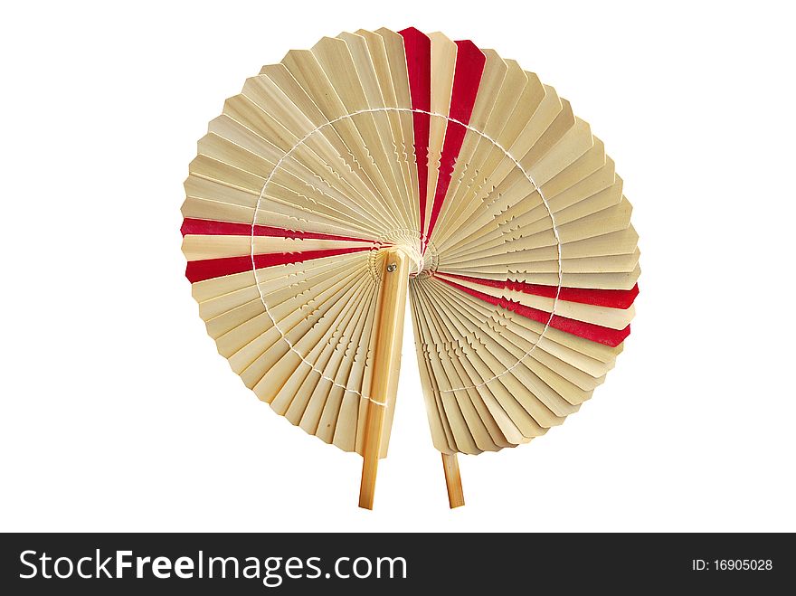 Thai hand fan made by bamboo. Thai hand fan made by bamboo.