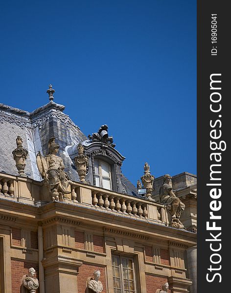 Detail of the Palace of Versailles, France.