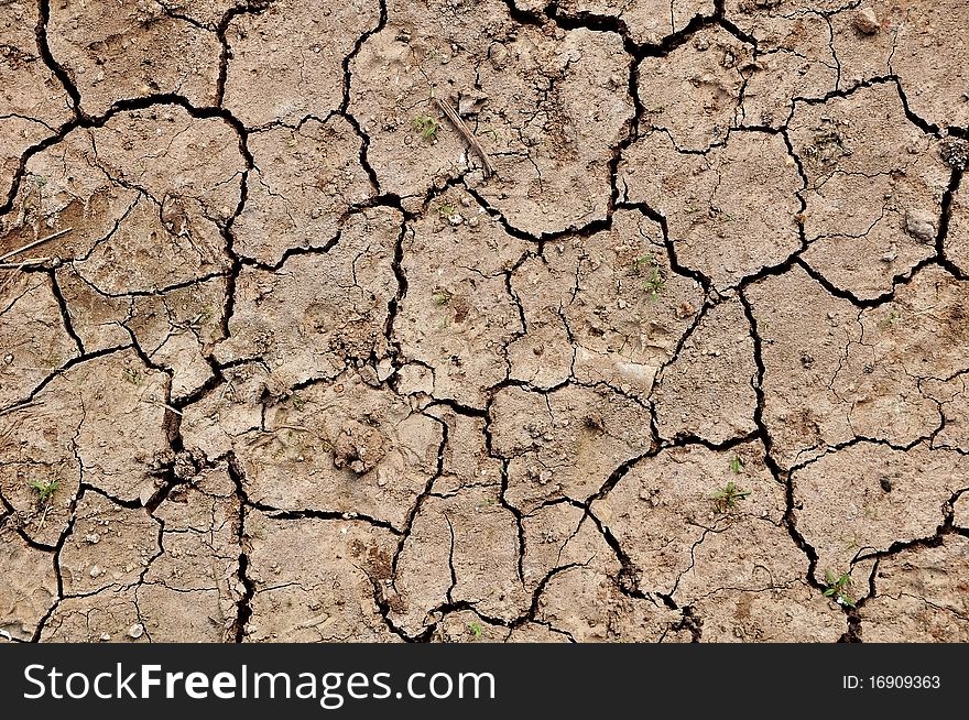 Dry soil land skin free formbroken