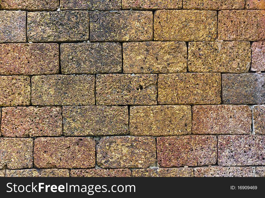 Brick red-brown old ancient many walls. Brick red-brown old ancient many walls