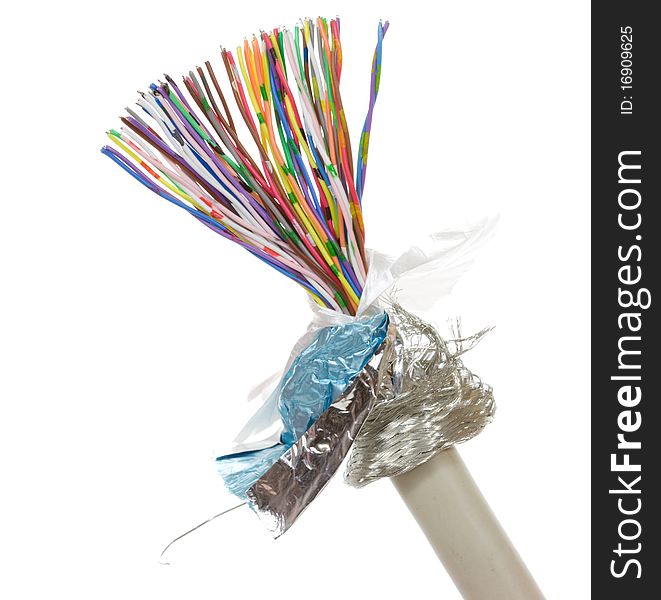 Color telephone or telecommunication cable