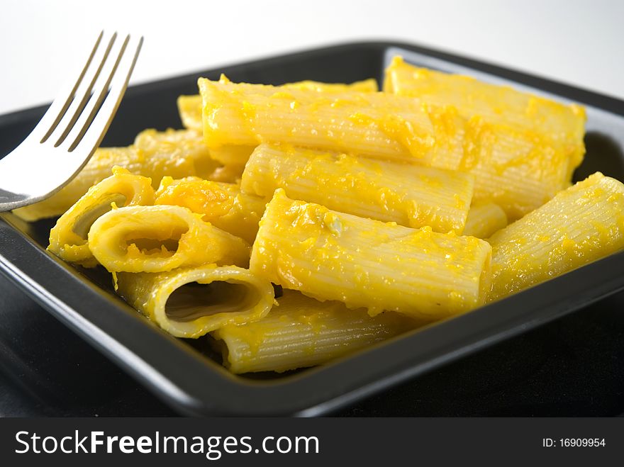 Pasta con zucca, pumpkin pasta , is an italian recipe