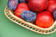 Fruits Crop In A Basket Stock Images