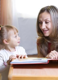 Mother And Daughter Learning At Home Royalty Free Stock Photo Mother And Daughter Learning At Home Royalty Free Stock Photo