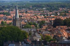 Panoramic View Of Bruges. Royalty Free Stock Photos Panoramic View Of Bruges. Royalty Free Stock Photos