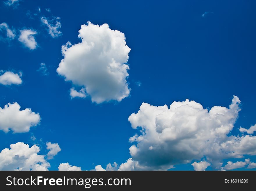 Blue sky with white clouds