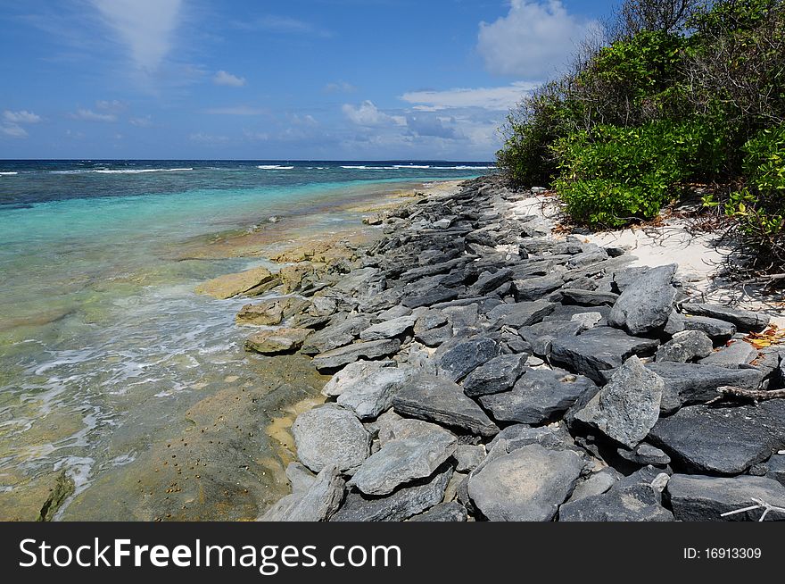 Mirihi Island Resort In The Indian Ocean On The Ma