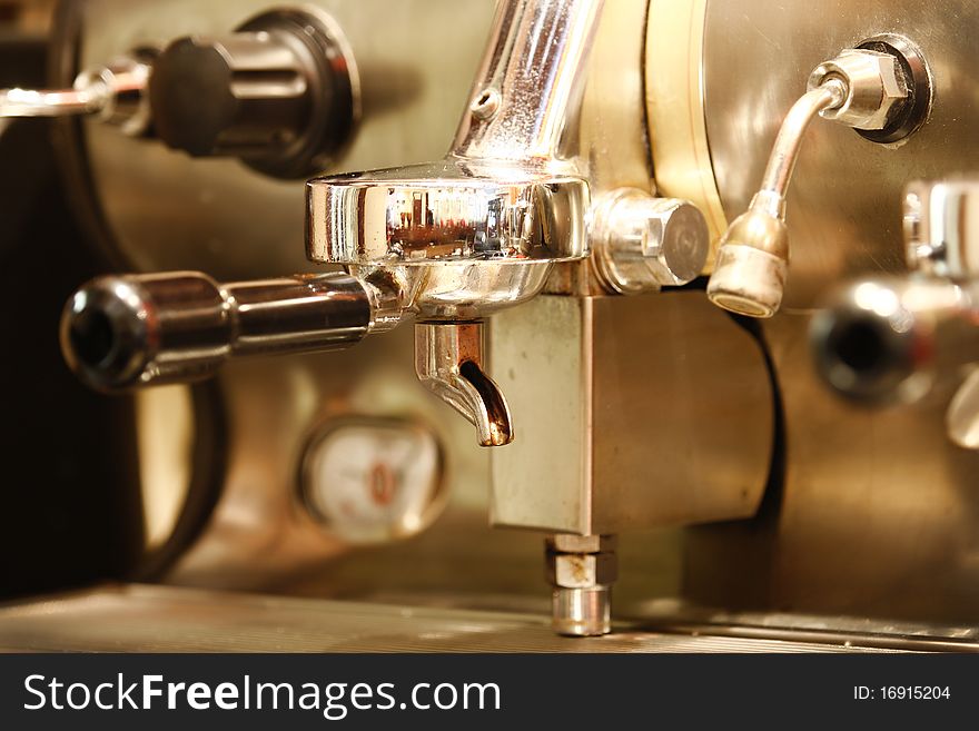 Used machine for making coffee in a cafe club. Used machine for making coffee in a cafe club