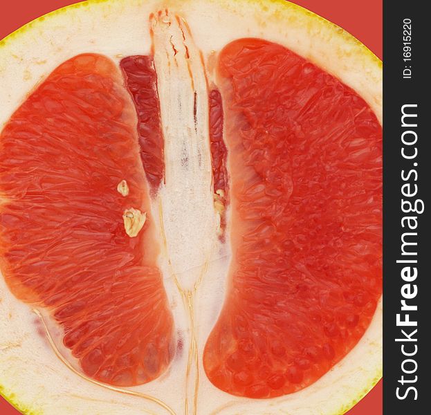 Orange Cut In The Form Of Human Kidneys