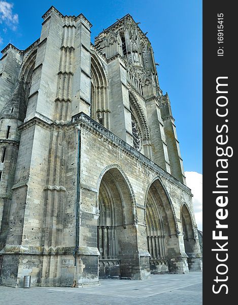 Frontal View Of Soissons Cathedral