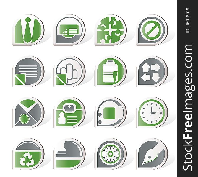 Simple Business and Office Icons -  icon set