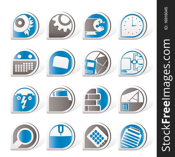 Computer, Mobile Phone And Internet Icons