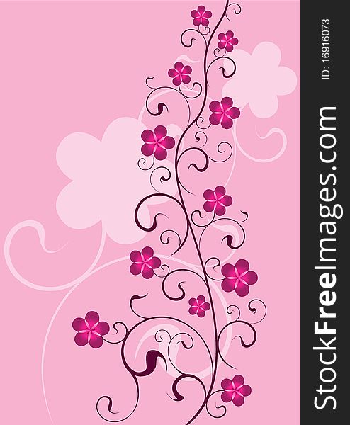 Abstract floral and nature background - illustration