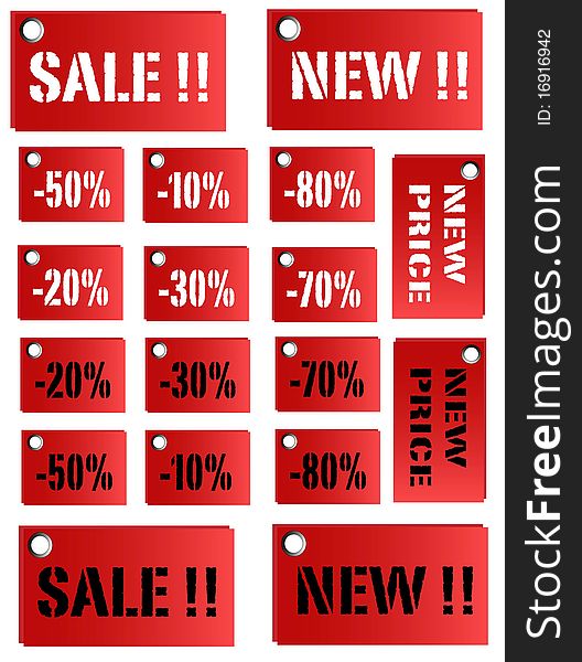 Include sale,new price and discount tag. Include sale,new price and discount tag