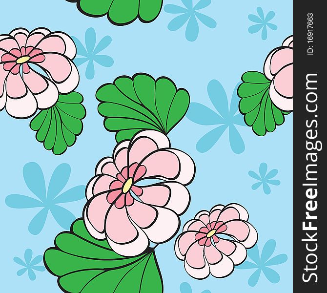 Seamless background with fantasy flowers. Seamless background with fantasy flowers