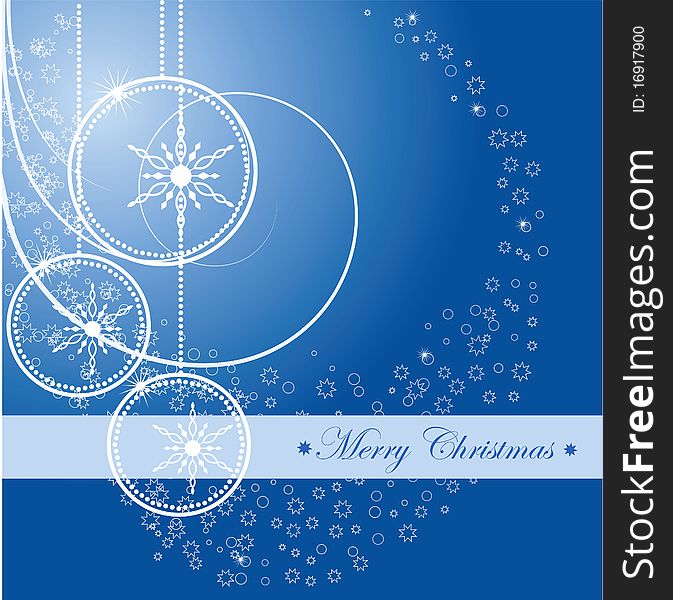 Christmas Background with ball. Vector Illustration.