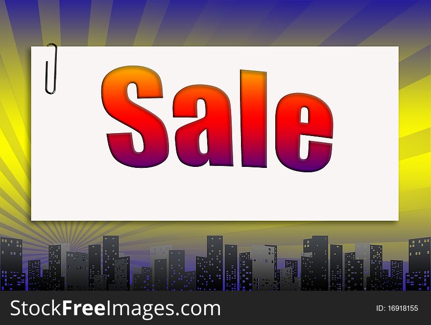 Sale, colorful background scenery With drawing elements. Sale, colorful background scenery With drawing elements