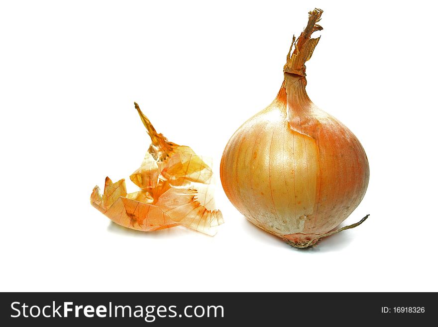 Onion bulb isolated on a white background